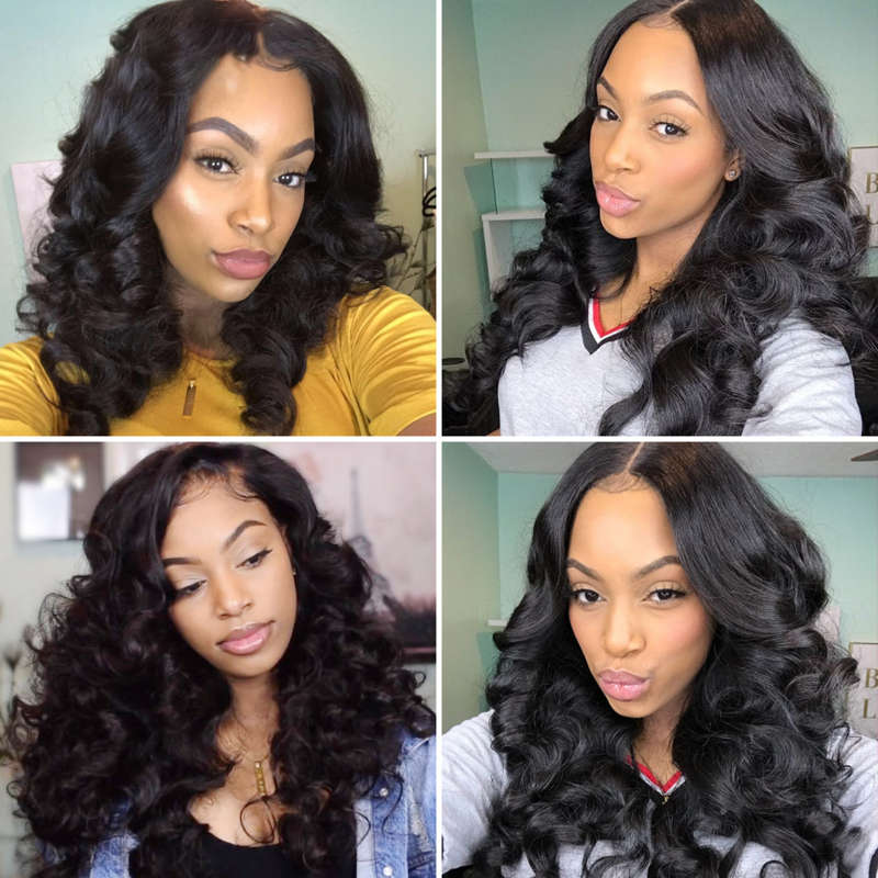 Loose Wave Bralizian Human Hair Soft Sliky Remy Hair 5x5 Lace Closure Only 14-22 Inch Pre Plucked Transparent Swiss Lace Closure