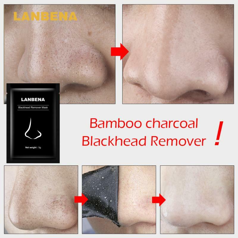 LANBENA Mitesser Entferner Nase Schwarz Maske Gesicht Pflege Schlamm Akne Behandlung Peel Off Maske Poren Streifen Hautpflege Maske Öl TSLM1