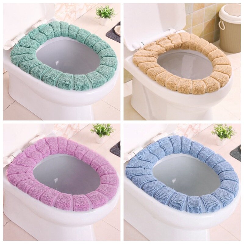 Universal Warm Soft Washable Toilet Seat Cover Mat Set for Home Decoration Closestool Mat Seat Case Toilet Lid Cover Accessories