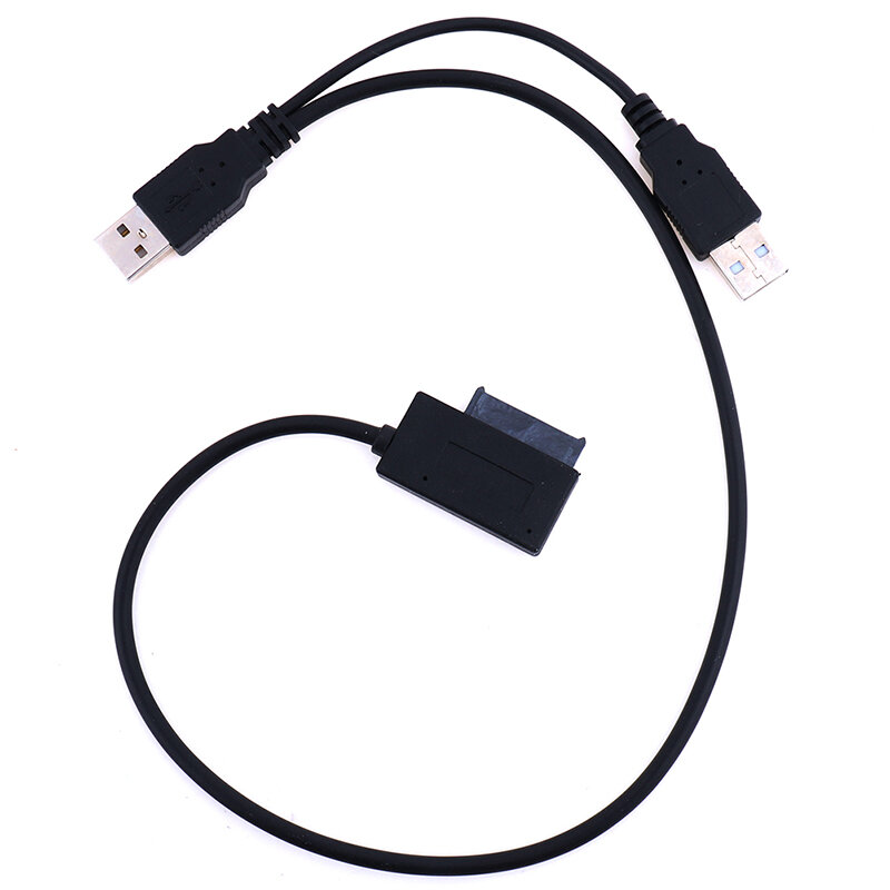 Тонкий SATA кабель USB2.0 до 6 + 7 13Pin с внешним источником питания USB 2.0 для ноутбука