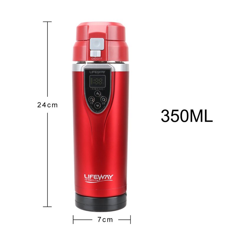 Boiling Mug Adjustable Temperature Car Heating Cup 12v Water Heater 350ML Portable Vehicle Electric Kettle For Coffee Tea Milk
