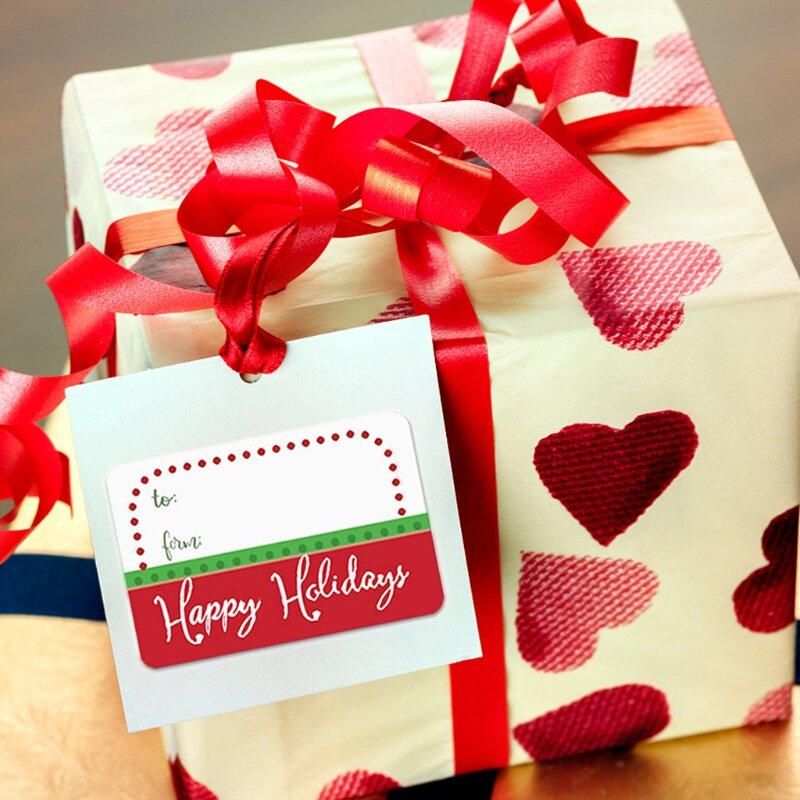 1 rotolo (250 pezzi) 6 disegni adesivi regalo di natale nome tag etichette sigillo presente decalcomanie natalizie confezione regalo adesivi natalizi