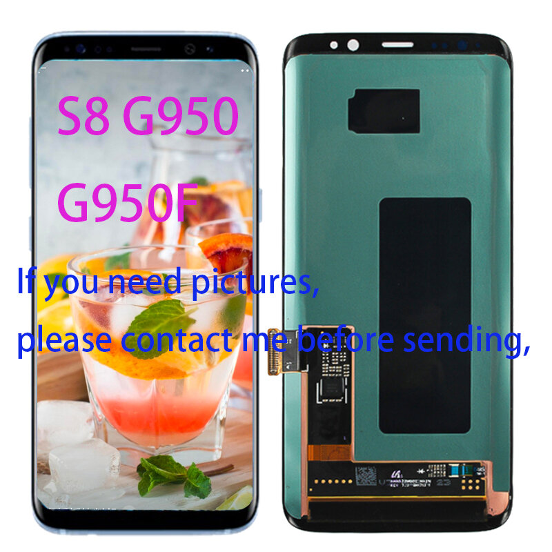 Super AMOLED do Samsung Galaxy S8 G950 G950F ekran dotykowy Digitizer wyświetlacz LCD bez ramki z martwymi pikselami