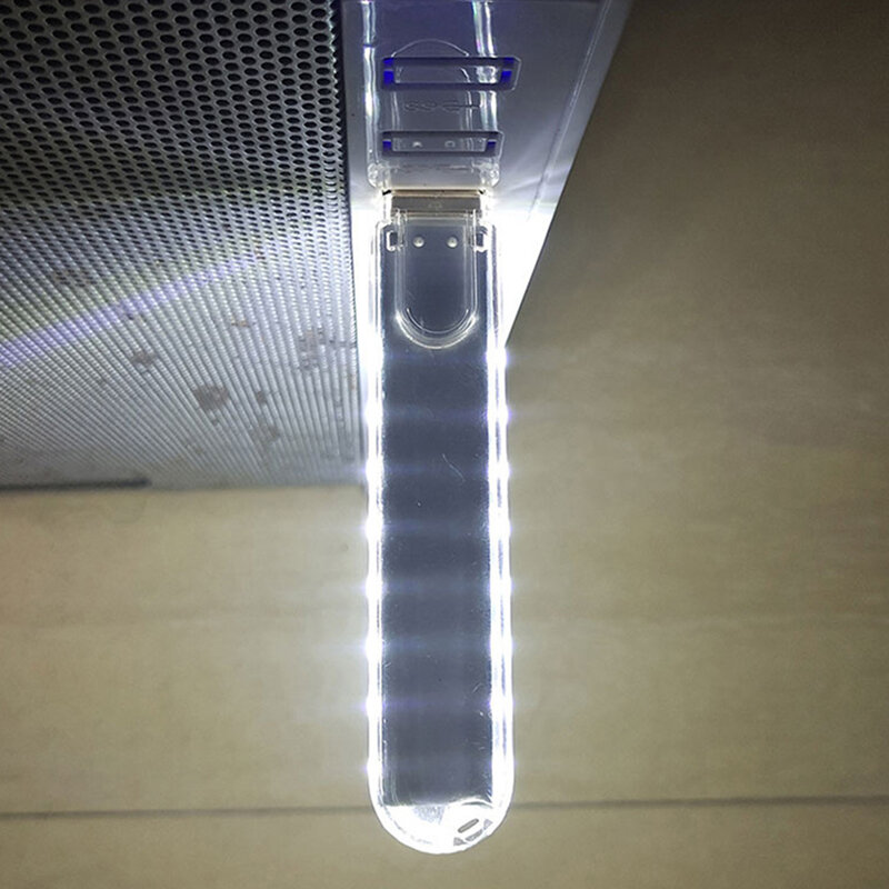 8 LED Mini przenośna lampka nocna USB Camping USB oświetlenie na PC Laptop mobilny powerbank czytanie sypialnia schody samochodowe
