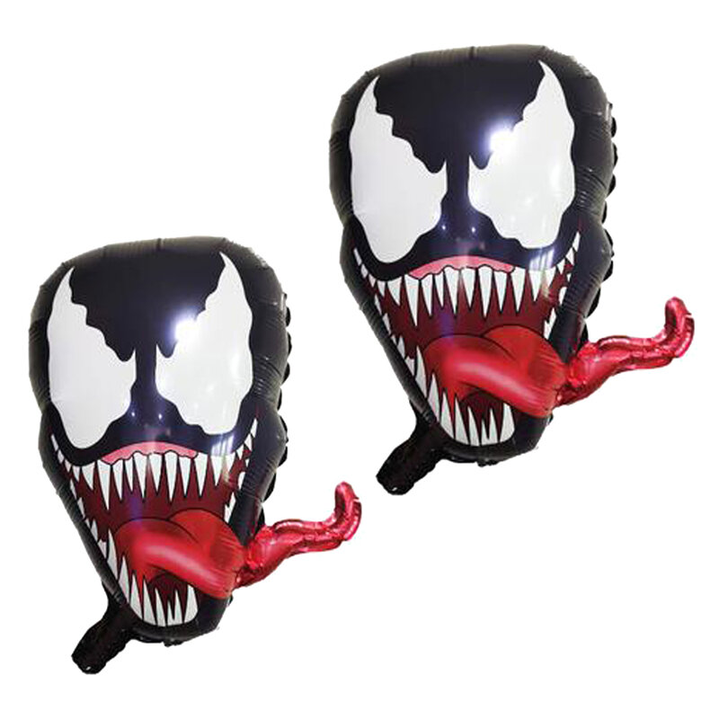 Mainan Suplai Pesta Tema Pahlawan Balon Venom untuk Anak Perlengkapan Pesta Ulang Tahun Globos