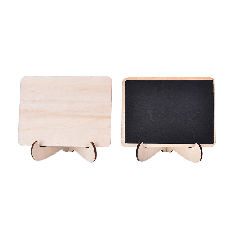 Mini pizarra de madera de alta calidad con soporte, pizarra negra pequeña para mensajes, decoración del hogar, Bar