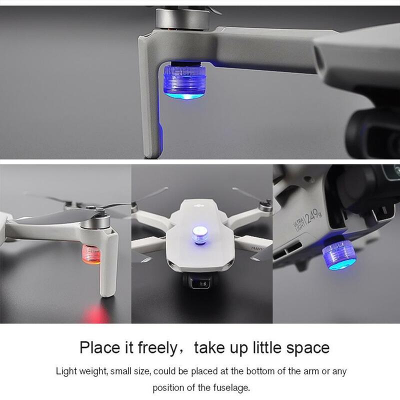 2 sztuk Mini noc latania lampka sygnalizacyjna latarki LED światło nawigacyjne dla DJI Mavic Mini akcesoria do dronów