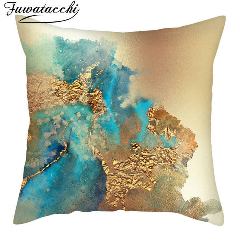 Fuwatacchi Art Paintings Cushion Covers Abstract Decorative Painting Pillow Cases for Bedroom Sofa Decor Pillow Covers 45*45cm
