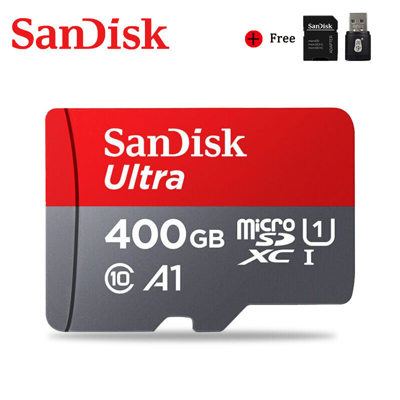 Sandisk Ultra Micro SD 128GB 64GB 32GB 200GB 256GB 400GB 16GB การ์ด Microsd TF/SD การ์ดแฟลช C10สำหรับโทรศัพท์ UAV GPS