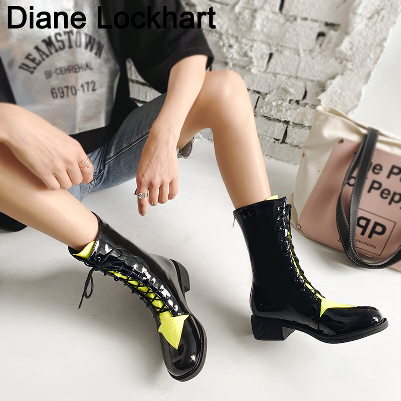 2019 New Martin Booties Brand Designer Superstars Boots Women's Motorcycle Gothic Punk Botas Female Mixed Colors Shoes 34 41 44