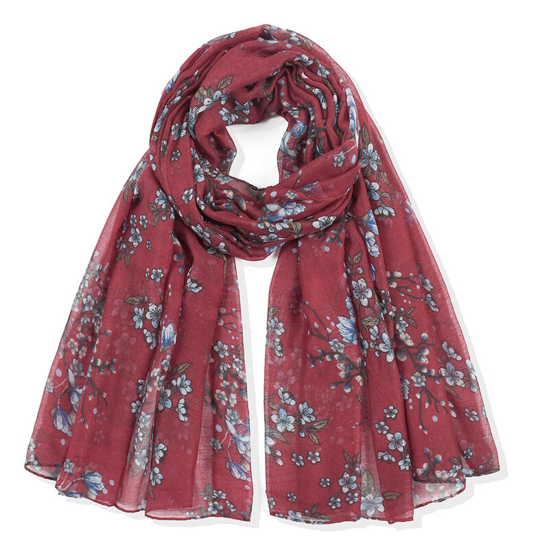 Foulard en soie imprimé Floral pour femme, Long foulard de luxe, Protection solaire, décoration, Bandana