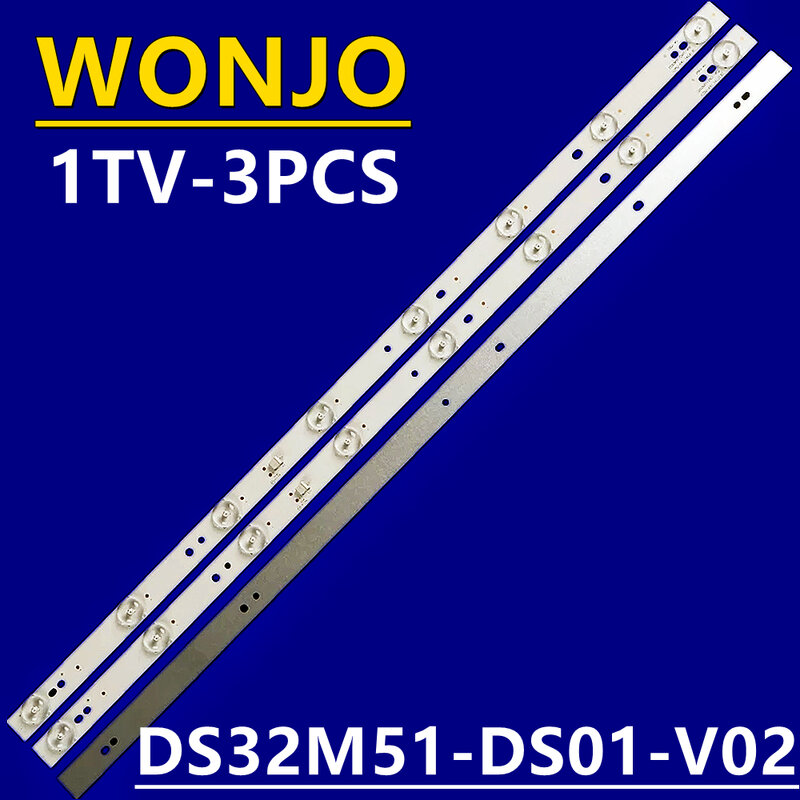 Kit 3pcs LED backlight bar For DS32M51-DS01-V02 DSBJ-WG T32S T32FUZ X32S