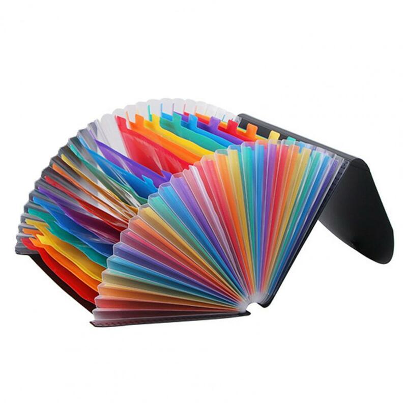 A4 Rainbow Folder 12/24 siatki przenośny rozkładana teczka przybory szkolne dla uczniów