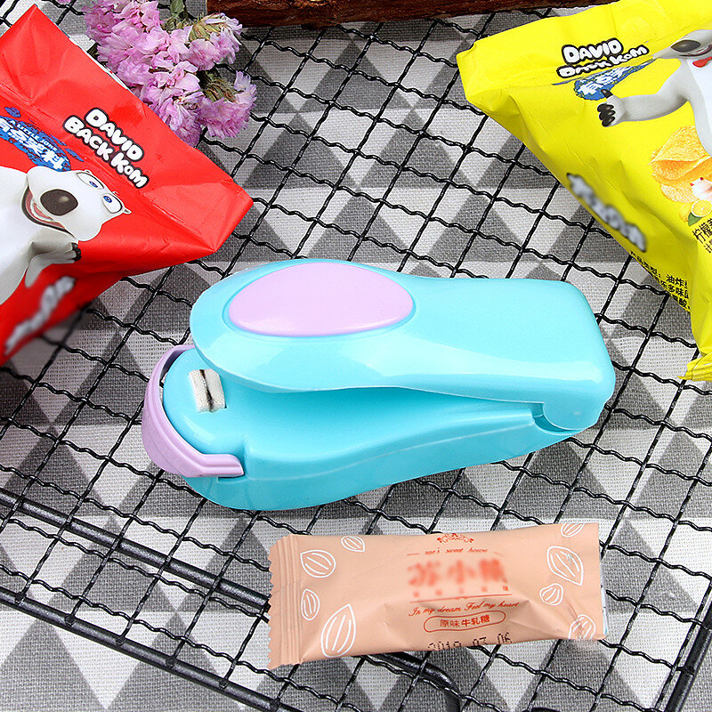 Tas Plastik Penyimpan Makanan Penutup Penahan Panas Mesin Rumah Tangga Penyegelan Mini Portabel Paket 6 Warna Alat Mini