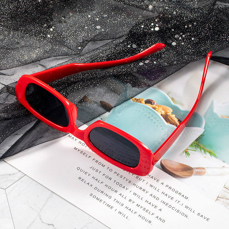 New fashion women's sunglasses 2021 luxury brand designer retro rectangular sunglasses women trend multicolor glasses UV400