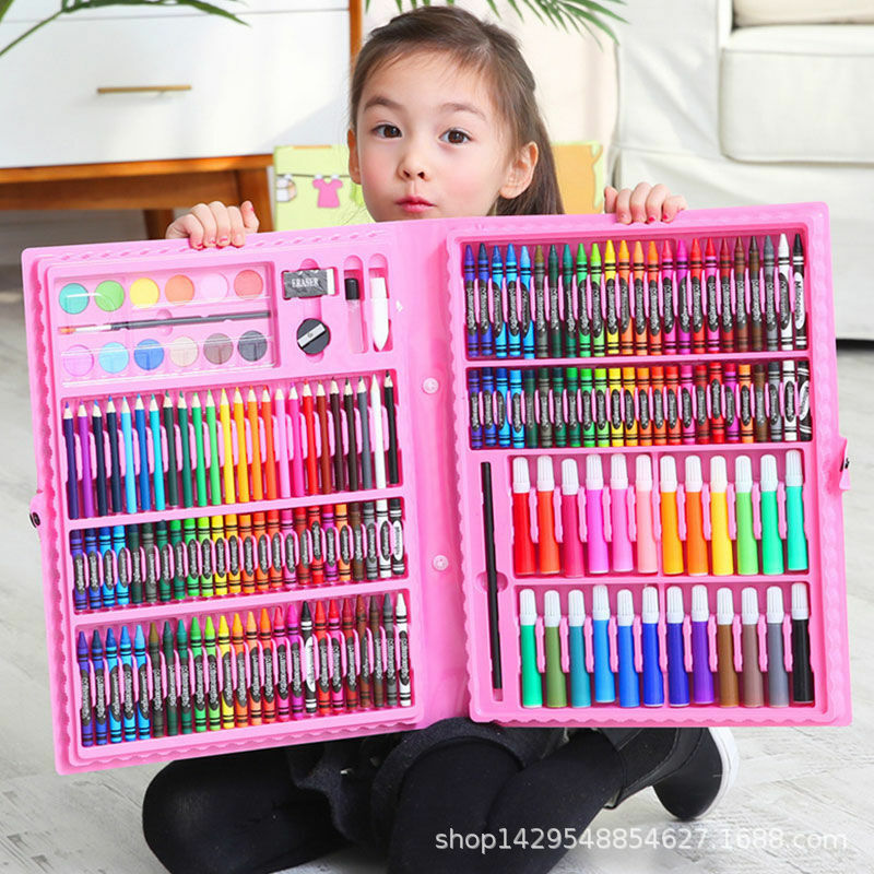 لون تلوين المائية مجموعة أقلام فرشاة الرسم للأطفال النفط عصا 
