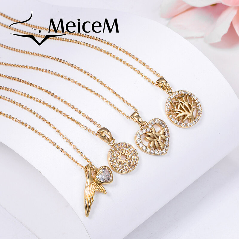 Meicem – collier en alliage émail pour femmes, pendentif papillon, plaqué or, accessoires, cadeau, nouveau Design à la mode, 2022