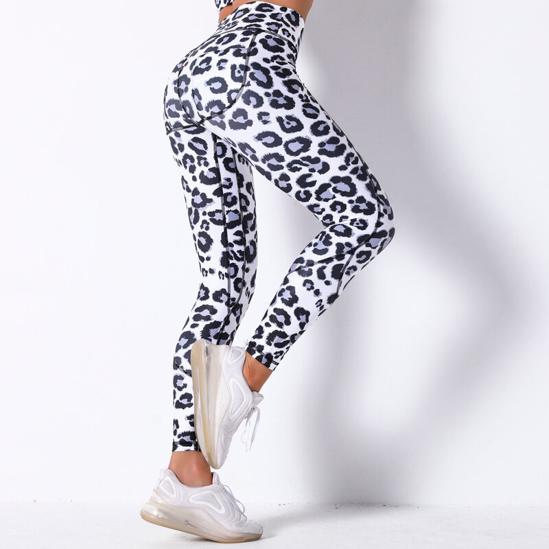 Breathable Quick Drying Printing Yoga Pants Fitness High Waist Tight Elastic Sports Leggings