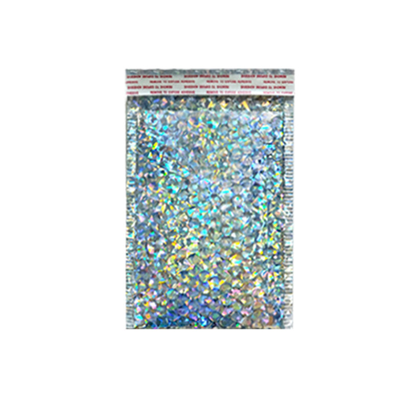 US 10ชิ้น/ล็อต Metallic เบาะซอง Poly Mailer Holographic เลเซอร์สีชมพู Bubble Mailers สำหรับการจัดส่งบรรจุภัณฑ์