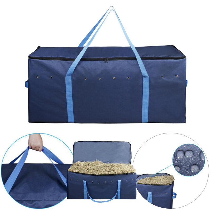 Foldable Extra Large Heavy Duty Hay Bale Storage Bag with Zipper Tote Waterproof