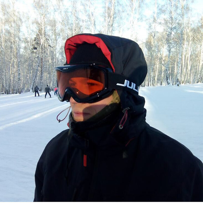 Kacamata Ski Profesional Merek MAXJULI Kacamata Ski UV400 Lensa Lapisan Ganda Lensa Anti-kabut Ski Kacamata Salju Pria Wanita