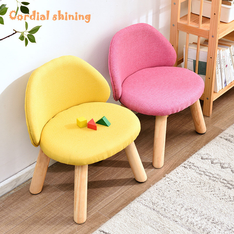 Cordial Shining – chaise multifonctionnelle à dossier pour enfants, tabouret à langer en bois massif, chaise créative pour la maison, SofaStool