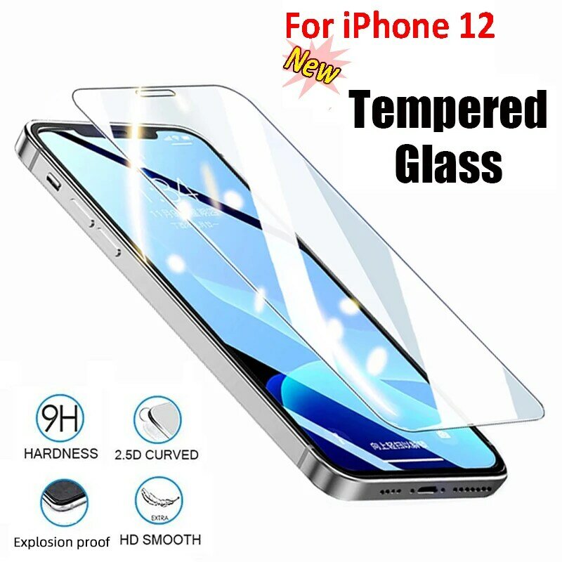 Protector de pantalla de cristal templado para Iphone, Protector de pantalla de vidrio templado 9H para Iphone 11 Pro Max, 12 Pro Max, 11 Pro, 12 mini, Xs, Xr, X S, 12 Mini