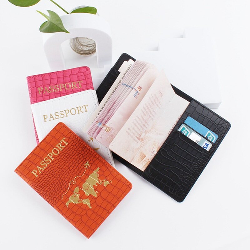Funda de pasaporte de pareja amante para documentos de tarjetas, estampado en caliente, Simple, avión, soporte de pasaporte de viaje, bolsas de billetera, 2023