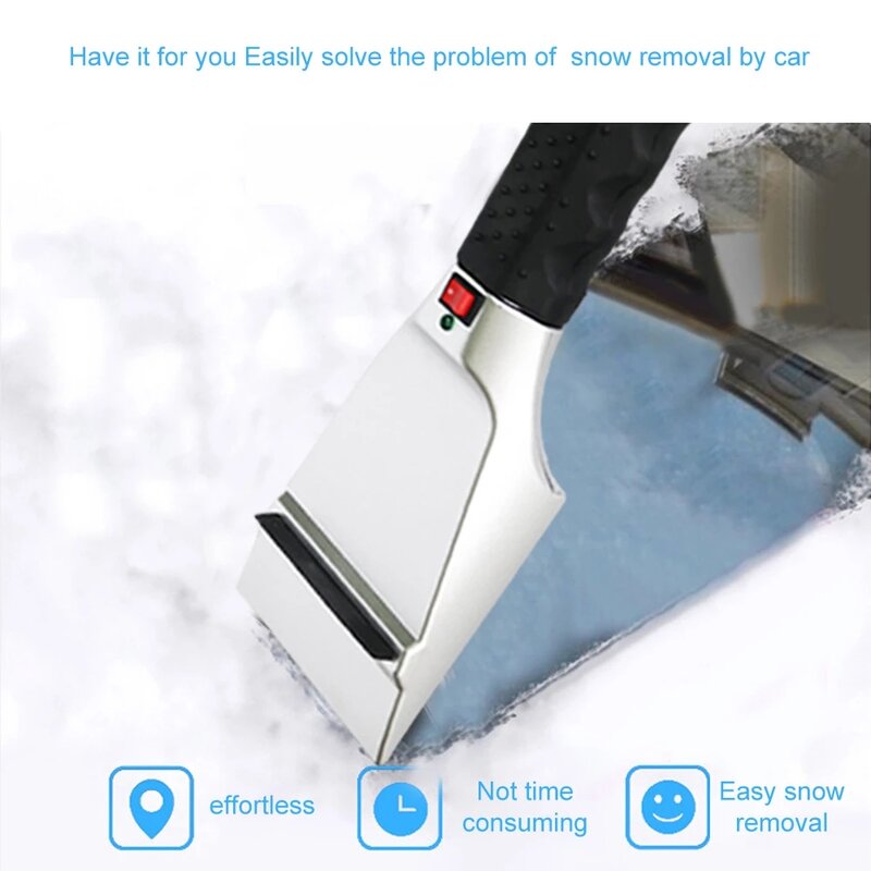 ไฟฟ้ามีดโกนน้ำแข็งรถกระจก Ice Breaker Quick Clean แปรงหิมะ Remover เครื่องมืออัตโนมัติหน้าต่างแปรงหิมะฤดูหนา...