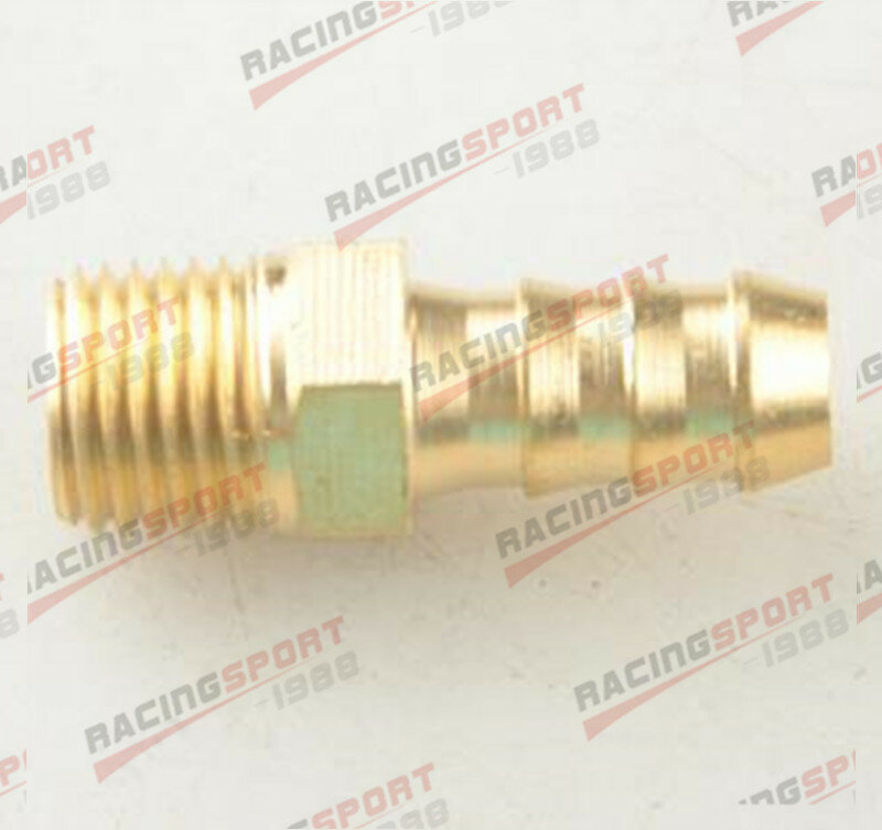 5pcs Brass 3/8" Male Hose Barbs to 1/4" NPT Thread Fuel Oil Fitting Adapter
