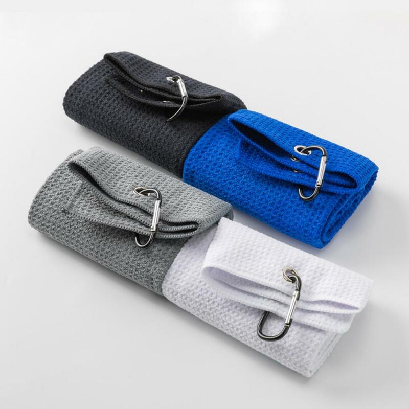 Toalha de golfe útil anti-pilling dobrado clubes bolas toalhas de limpeza de mão para yoga golfe exercício toalha de clube de golfe toalha