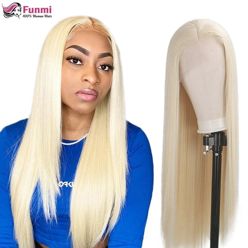613 Lace Frontal Wig 13x4 Blonde Lace Front Wig Human Hair 28 30 inch Brazilian Straight Transparent Lace Wigs For Black Women