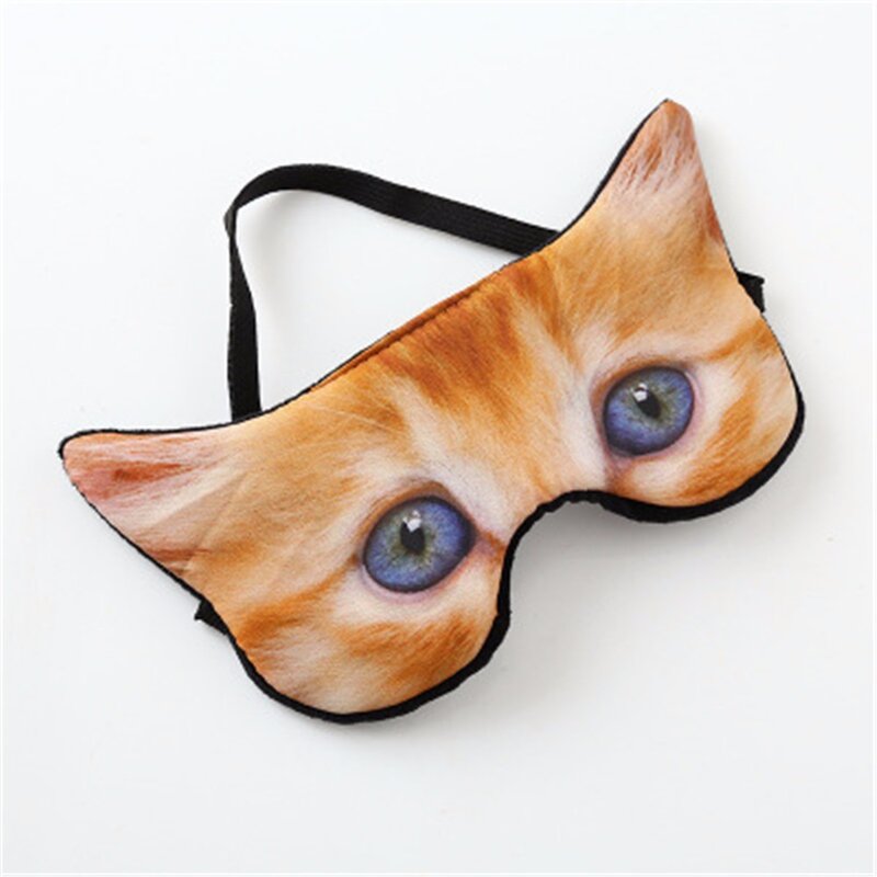 Hoge Kwaliteit 3D Dier Natuurlijke Slapen Oogmasker Eyeshade Cover Vrouwen Mannen Zachte Draagbare Schaduw Blindfold Travel Eyepatch