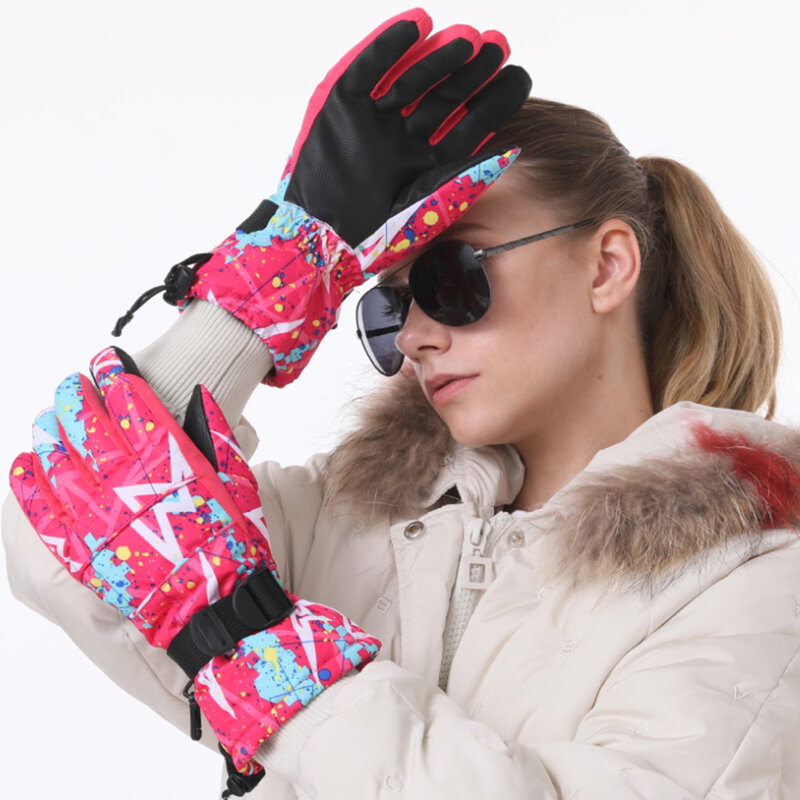 AS FISH-guantes de esquí para hombre y mujer, manoplas para Snowboard con pantalla táctil, resistentes al viento, impermeables, Unisex