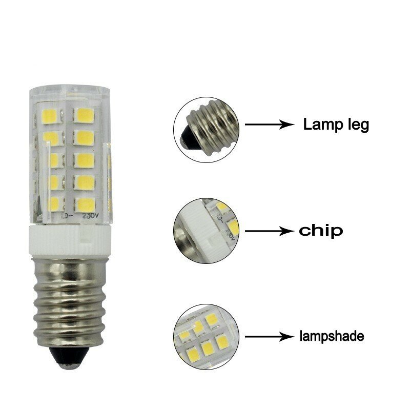 DEL e14 Ampoule 7 W SMD 2835 Lampes à faible consommation 6000k AC 220-240