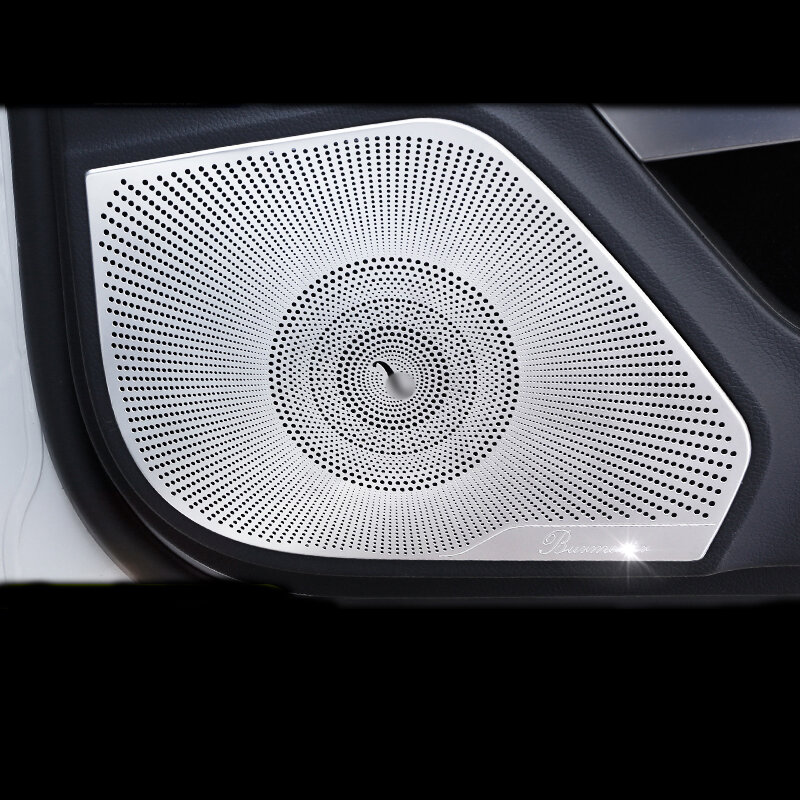 Porta do carro de aço inoxidável alto-falante áudio lantejoulas capa guarnição adesivo para mercedes benz classe e coupe w207 c207 2009-16 estilo do carro