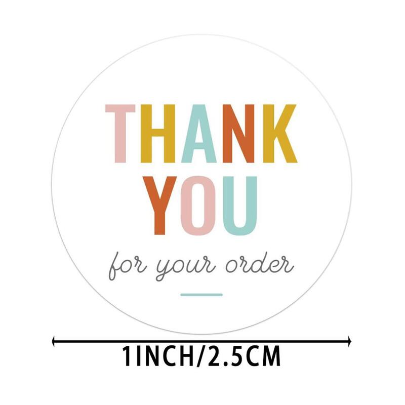 "Grazie per il tuo ordine" adesivi per buste sigillo etichette negozio di adesivi pacchetto aziendale decorazione adesivo articoli di cancelleria