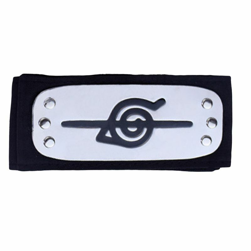 Ninja Headband สำหรับคอสเพลย์อะนิเมะญี่ปุ่นโลโก้โลหะชุบ Headwear หน้าผาก Protector บทบาทเล่น Props ขายส่ง