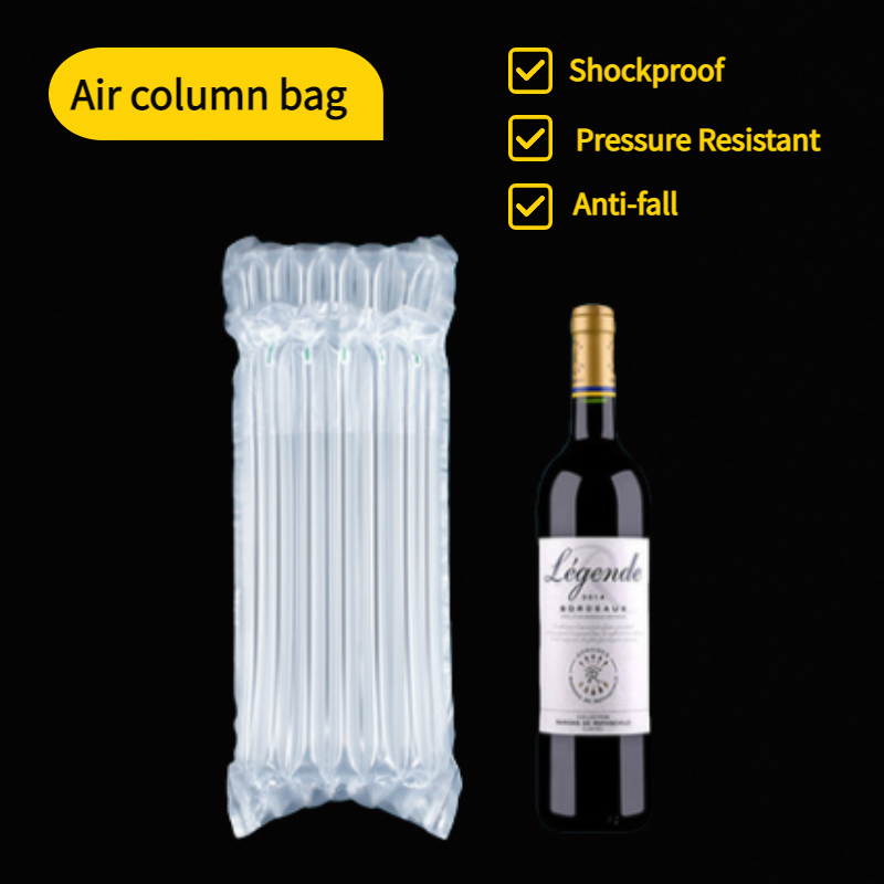 Bolsa de columna de aire de embalaje protector de vino, protección de amortiguación antipresión y anticolisión, 50 piezas