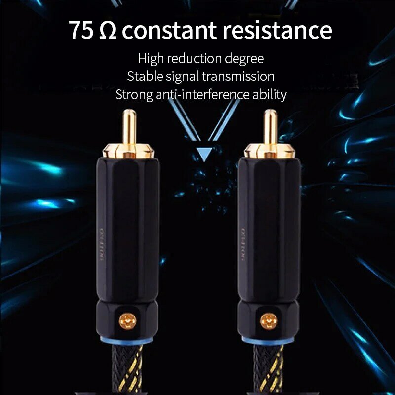 Canare RCA to RCA Cable Digital Coaxial Audio Cable Male Stereo Connector for TV DVD Amplifier Hifi Subwoofer Toslink