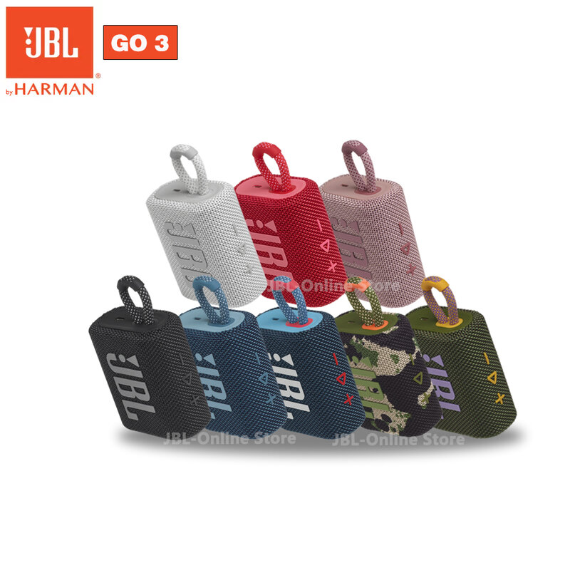 JBL GO 3 휴대용 블루투스 스피커 스포츠 방수 다이나믹 뮤지컬 라우드 스피커 무선 오디오 어쿠스틱 시스템 GO3 스피커