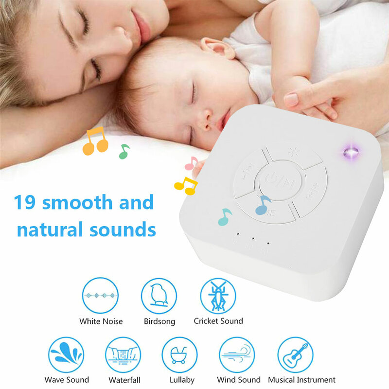 Cuidados com o bebê máquina de ruído branco usb recarregável cronometrado desligamento sono máquina som para dormir & relaxamento bebê adulto escritório