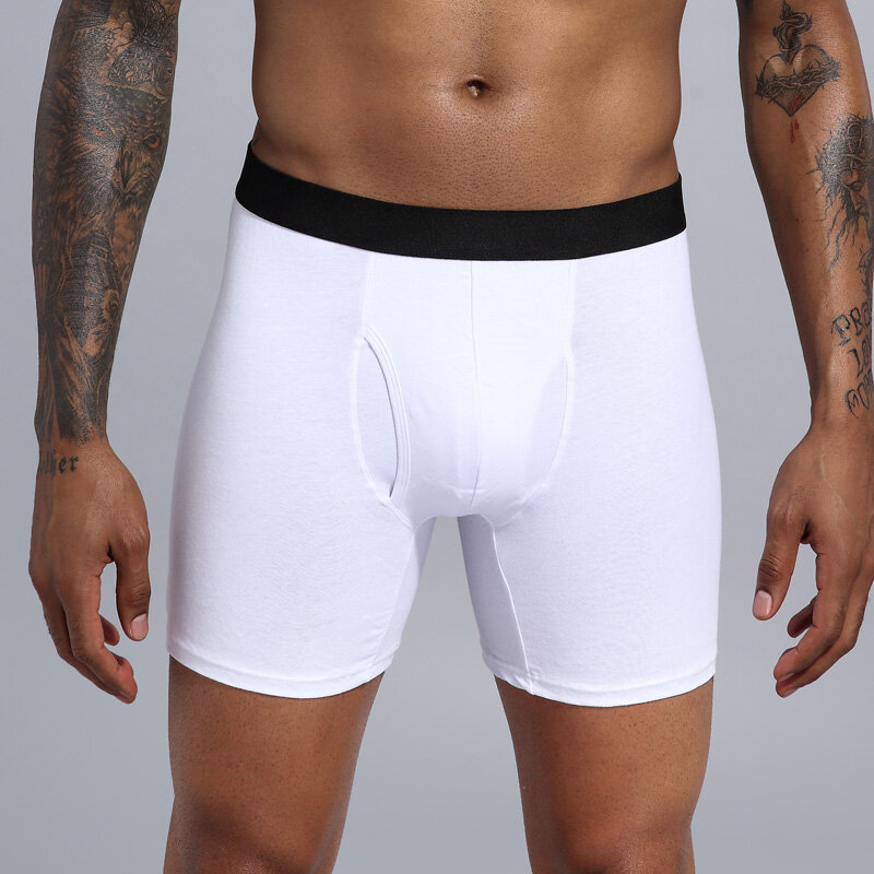5Pcs/lot  Boxershorts Man Underpants Long Boxers Men Underwear Cotton Shorts Breathable Shorts Boxers Gay cueca boxer