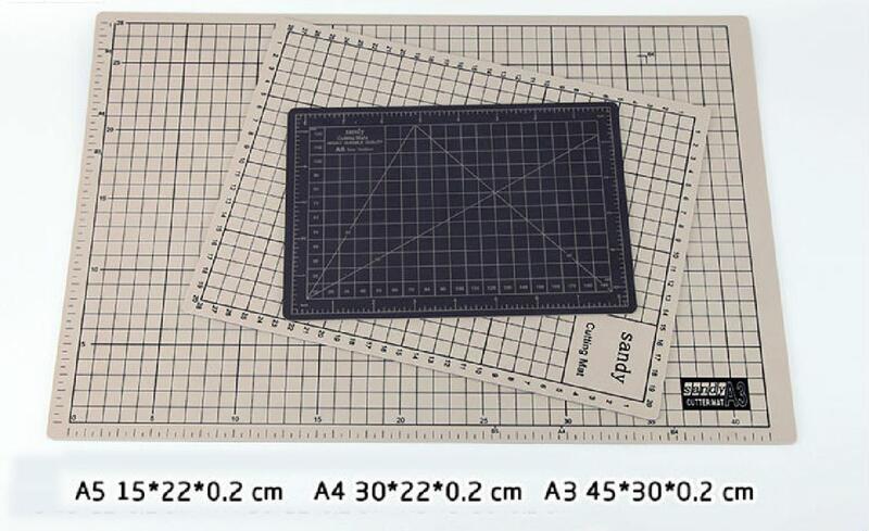 A2 Twee-Kleur Snijplank Diy Handleiding Rubber Stamp Carving Pad Snijplank Snijden Rooster Pvc Grid Line Zelf-Healing Cutting Pad