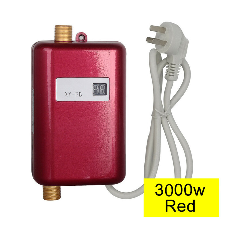 Calentador de agua eléctrico instantáneo, 3000W, 110V, sin depósito, pantalla de temperatura, calefacción rápida para el Hogar, baño, ducha, Universal