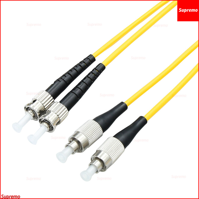 Cable de conexión Duplex OEM de alta confiabilidad, 1m ~ 50m ST a FC UPC FC/UPC a ST/UPC SM, Cable de puente de 2,0/3,0mm, ST-FC/UPC