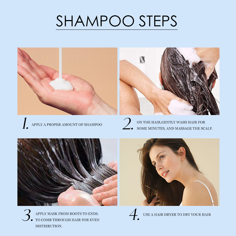 Shampoo hidratante para cabelos secos unissex, conjunto para reparação de cabelos danificados e condicionados, para homens e mulheres