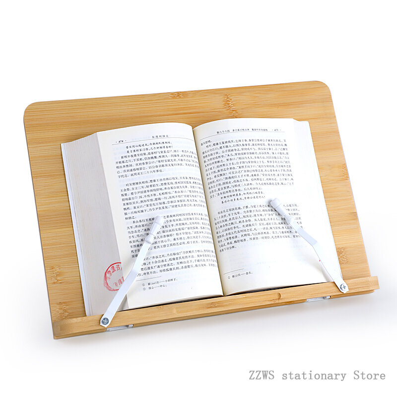 Wood Book Holder Adjustable Valet Stand Wood Book Stand For Reading Tablet Bookshelf Magazine Organizador Escritorio Bookends