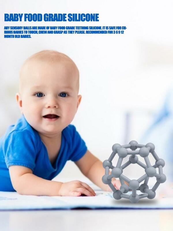 새로운 부드러운 실리콘 어린이 Teether 제품 크리 에이 티브 Teething 아기 씹는 장난감 아기 감각 공 장난감 선물