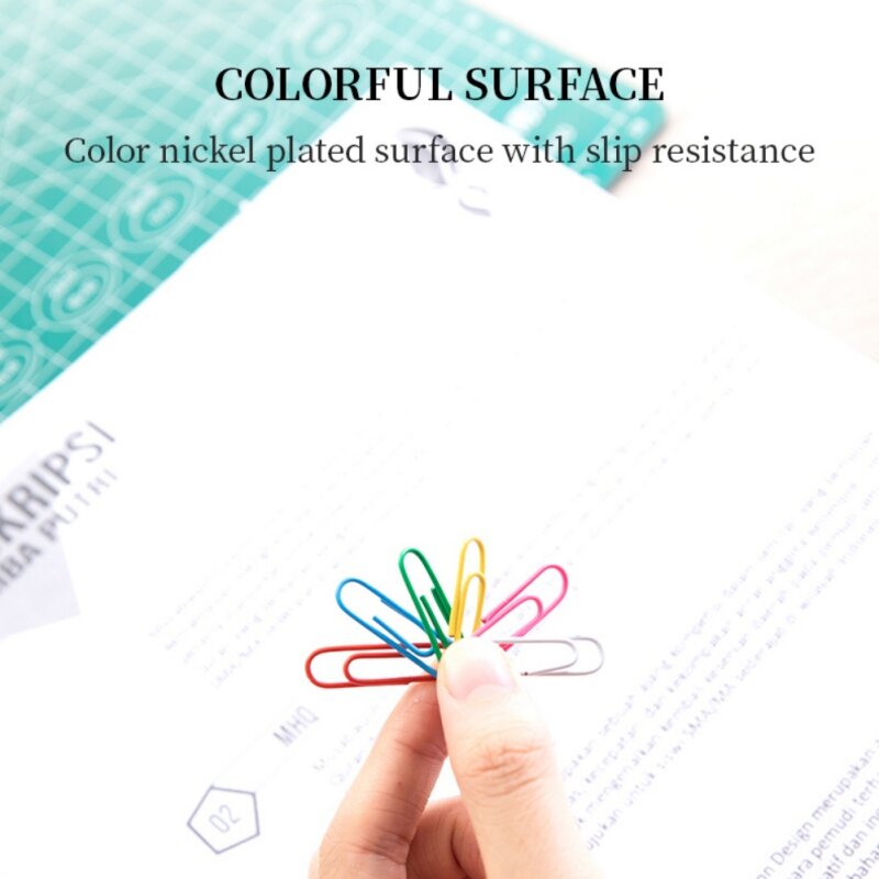 Deli-Clip de papel de Color E0024, accesorios de oficina, Clip de retales, 29mm, 100 unids/caja